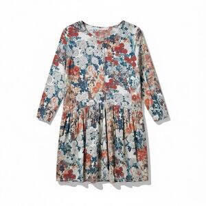 Peruvian Connection Floral Pima Cotton Modal Babydoll Cottagecore Dress Small